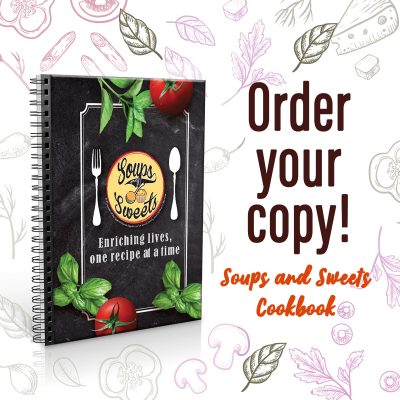 Soups and Sweets cook book Social Media